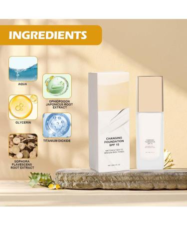  Generisch Color Changing Foundation Color Changing Foundation Color Changing Foundation for Mature Skin Moisturizing Foundation Powerful Concealer SPF15 - Buy Online on GoSupps.com