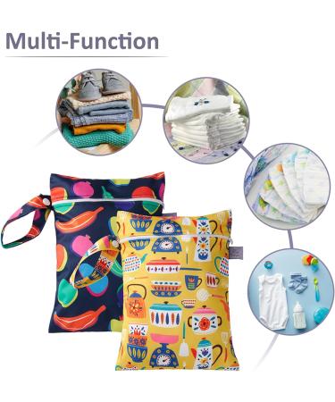 SEAUR Waterproof Cloth Diaper Pockets - 2 Pack with Zipper | Portable Baby Diaper Bags - Color 2 (18x25 cm) - Buy Online on GoSupps.com