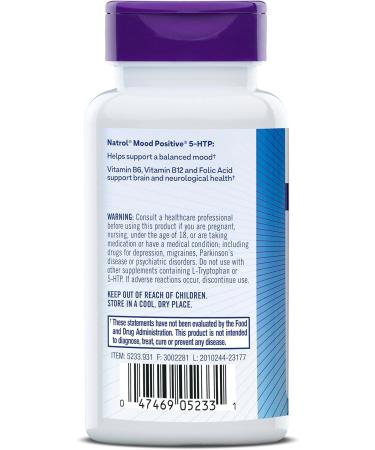 Natrol Mood Positive 5-HTP - 50 Tablets - Buy Online on GoSupps.com