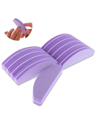 10 pieces for nails professional nail file 100/180 Grit polishing file fingernails buffer grinding blocks buffer for gelails washable double -sided nail files for nail studio and at home purple