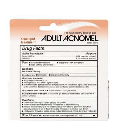 Adult Acnomel Acne Medication Cream 1.3oz - Fast-Acting Acne Treatment for Clear Skin - Buy Online on GoSupps.com