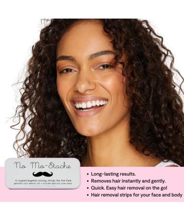 No Mo-Stache Lip Wax Kit 24 Count 2 Pack - Skin Friendly Hair Removal Strips - Travel Friendly & Easy to Use - Exfoliate Skin & Remove Lip Hair Quickly - Buy Online on GoSupps.com