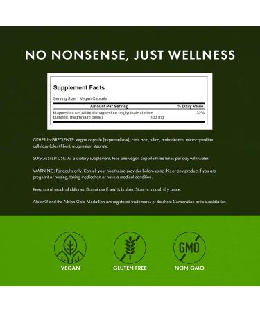 Swanson Chelated Magnesium 133 Milligrams 90 Capsules (2 Pack) 90 Count (Pack of 2) - Buy Online on GoSupps.com