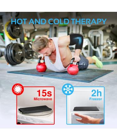 2 Pack Hot and Cold Compression Ice Pack Sleeve - Joint and Muscle Relief Support for Knee, Elbow, Legs, and Arms (2-PACK Large) - Buy Online on GoSupps.com