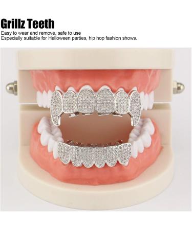 Shop Iced Hip Hop Grillz for Men & Women | Silver Teeth Decorations for Halloween & Parties - Buy Online on GoSupps.com