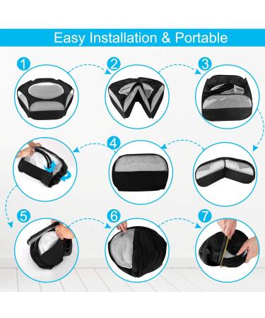 XIRGS Small Animal Playpen with Top Cover - Waterproof Portable Pet Cage Tent for Outdoor Exercise - Ideal for Cats, Rabbits, Hamsters, and More - Buy Online on GoSupps.com