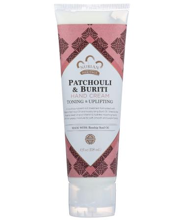 Nubian Heritage Patchouli & Buriti Hand Cream Toning & Uplifting 4 Oz (Pack of 3)