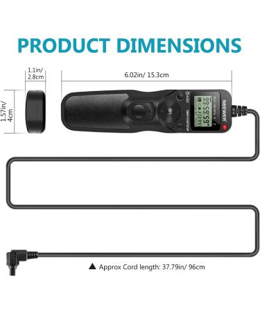 Neewer Timer Remote for Canon 50D 40D 30D 20D 10D 5D 1Ds Mark III 1D Mark III II N II 1V EOS 3 D2000 - Buy Online on GoSupps.com