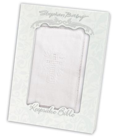 Stephan Baby Keepsake Bible | Embroidered Cover, Ribbon-Tie Closure, White - Buy Online on GoSupps.com