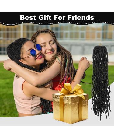 Aomig 21 PCs 18 Inch Synthetic Earthworm Fake Hair Extensions - Goddess Gypsy Braids Passion Twists for Cosplay & Masquerade Parties - Black - Buy Online on GoSupps.com