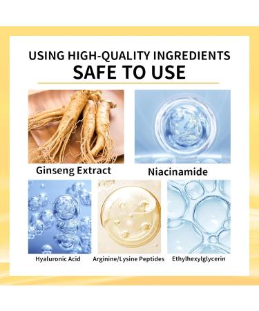Ginseng Serum Niacinamide Serum - Hyaluronic Acid Serum for Face - Ginseng Anti-Aging Essence - Ginseng Serum to Light Lines - Anti-Wrinkle Serums for All Skin Tightening & Moisturizing - Buy Online on GoSupps.com