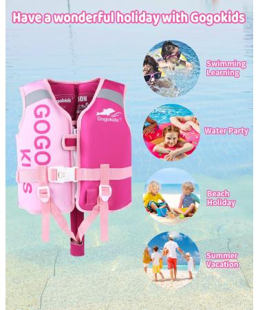 Gogokids Life Jacket for Children | Toddler Swimming Jacket for Girls 5-6 Years | Safe & Comfortable Swimwear - Buy Online on GoSupps.com