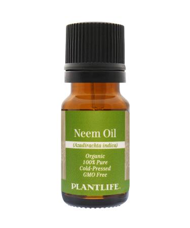 Plantlife Neem Carrier Oil - Cold Pressed Non-GMO and Gluten Free Carrier Oils - for Skin Hair and Personal Care - 10ml
