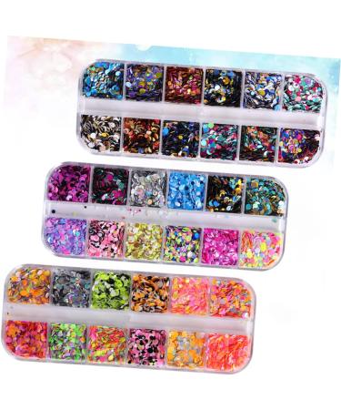 LALAFINA 3 Boxes Round Stickers Thin Nail Sequins Diy Nail Art Art Decoration Sticker Nail Art Pearls Glitter Nail Sequins Nail Art Decoration Circle Stickers Docile Accessories - Buy Online on GoSupps.com