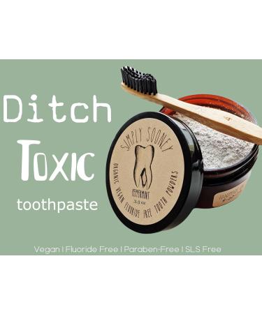 Fluoride Free Remineralizing Toothpaste Powder | Vegan & Gluten Free | Organic Peppermint - 1.5oz | International Shipping Available - Buy Online on GoSupps.com