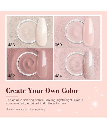 AZUREBEAUTY Dip Powder Nail Kit - 4 Colors All Season Nude Glitter | DIY French Manicure & Salon Quality Nail Art at Home - Buy Online on GoSupps.com