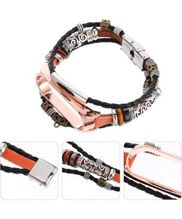 Buy Hemobllo Brown Gold Wristband Watch Band for Xiaomi Mi Band - Compatible Durable Stylish Strap for Fitness Tracking - Buy Online on GoSupps.com