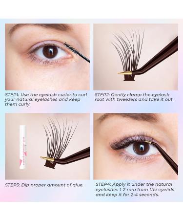 120 Clusters C Curl DIY Eyelash Extension Premade Volume Fans by MAEXUS | Individual Lashes - 0.07C 8mm-16mm MIX BP02BK20D_A - Buy Online on GoSupps.com