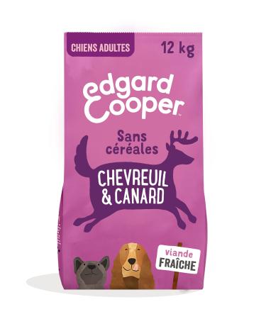 Edgard & Cooper Dog Food (Venison & Duck 12kg) Grain Free Fresh Meat & Quality Protein Real Ingredients for Dogs Hypoallergenic No Added Sugars