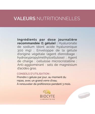 BIOCYTE Hyaluronic Forte - Anti-Aging & Skin Hydration Supplement - Hyaluronic Acid - 30 Capsules - 1 Month Program - Buy Online on GoSupps.com