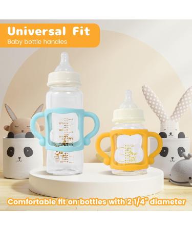 4-Pack Silicone Baby Bottle Handles | Easy Grip Holder for Dr. Browns & Narrow Bottles - Buy Online on GoSupps.com