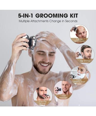 Buy Telfun 9D Head Shavers for Bald Men - Fast High-Speed Electric Razor Waterproof Wet/Dry Trimmer with LED Display & Type-C Charging for Home & Travel - Buy Online on GoSupps.com