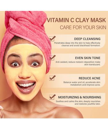 Kurkuma Vitamin C Tone Mask | Deep Cleansing Face Mask for Acne Blackheads & Dark Spots | Refines Pores & Evens Skin Tone - Buy Online on GoSupps.com