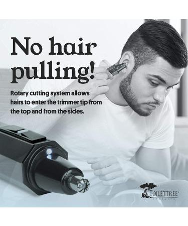 ToiletTree Water Resistant Stainless Steel Nose & Ear Trimmer with LED Light - Buy Online on GoSupps.com