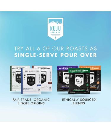 Kuju Coffee Bold Awakening Dark Roast - Premium Single-Serve Pour Over | Eco-Friendly, Ethically Sourced, 6-Pack - Buy Online on GoSupps.com