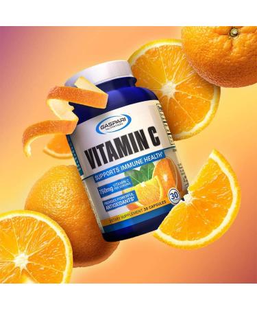 Buy Gaspari Nutrition Vitamin C - 30 Capsules | Immune Support & Antioxidant - Buy Online on GoSupps.com