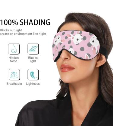 Haskirky Light Blocking Eye Mask | Breathable & Adjustable for Men and Women | Perfect for Travel, Yoga, Meditation | Deep Sleep Goodies | Pink Wave Dot Rab - Buy Online on GoSupps.com