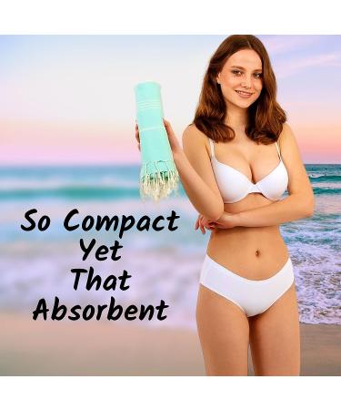 PAMUKLU Oversized Beach Towel - Quick-Drying & Sand-Resistant - Perfect for Beach, Pool, Yoga, Travel - Premium Cotton Design (Blue Sky) - Buy Online on GoSupps.com