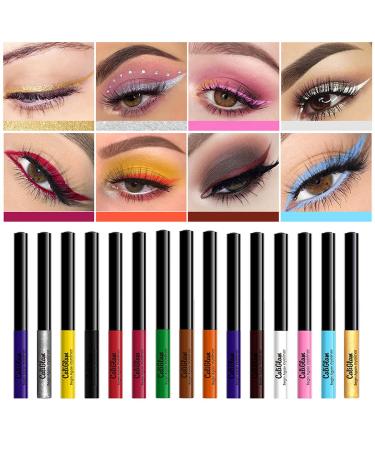 16 Color Matte Liquid Eyeliner Set - Waterproof Highly Pigmented & Colorful Eyeliner Pens for Flawless Looks - Buy Online on GoSupps.com