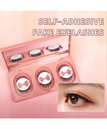 Self-Adhesive Eyelashes - Reusable Snap-On Lashes (3 Pairs) | Waterproof Natural Look Easy Application - Buy Online on GoSupps.com
