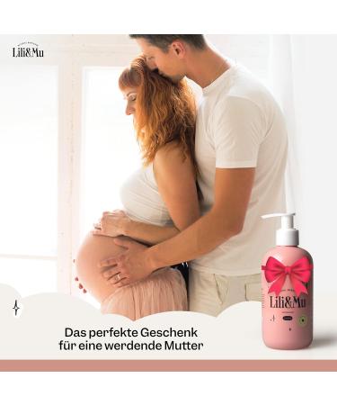 Lili & Mu Moisturizer for Pregnant Women | 300ml Body Lotion with Shea Butter & Aloe | Natural Oils Body Balm for Dry Skin | Ideal Moisturizing Cream for Moms - Buy Online on GoSupps.com