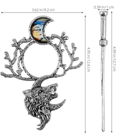 minkissy Viking Wolf Moon Hair Clips: Vintage Celti-c Knot Shawl Hairpins Retro Silver Alloy Viking Hair Barrette Hair Sticks for Women Girls Birthday Jewelry Accessories - Buy Online on GoSupps.com