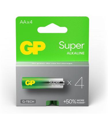 Buy AA Battery GP Alkaline Super 1.5V - Pack of 4 | Fast International Shipping - Buy Online on GoSupps.com