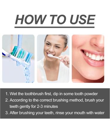 Dyceittdia 2PCs Tooth Whitening Powder Set - Bamboo Coal & V34 Whitening Powder for Stains Tartar Removal & Fresh Breath - 60g Total - Buy Online on GoSupps.com