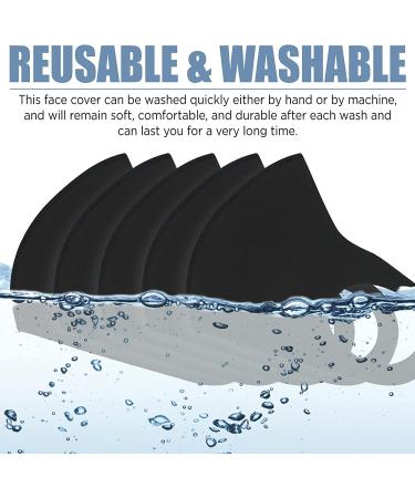 10PCS Black Face Mask Covers - Full Face Anti-Dust, Washable & Reusable Unisex Mask with Elastic Ear Loop - Breathable Adults Face Cover - Buy Online on GoSupps.com