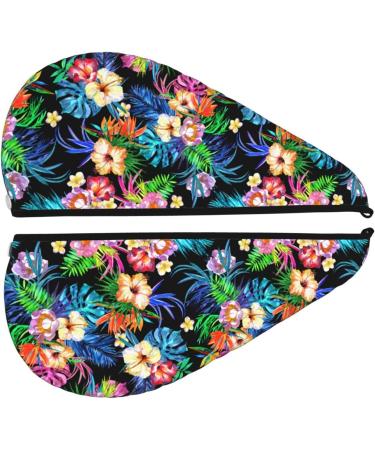 Buy Colorful Flowers Hair Towel Wrap - Quick-Drying Towel Turban for Effortless Hair Care - Buy Online on GoSupps.com