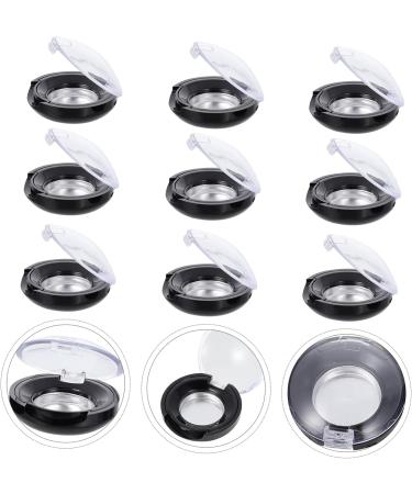 Healeved 8pcs Eye Shadow Blank Sample Containers Blusher Powder Trays Packing Box Plastic Cosmetic Travel 3.5x1.5cm Black - Buy Online on GoSupps.com