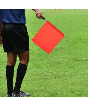 Yardwe Referee Flag 4PCS - Metal Pole Red Training Flags for Soccer Volleyball Football - Linesman Flags with Sponge Handle - Buy Online on GoSupps.com