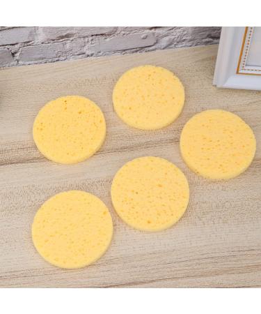 Minkissy 10pcs Compressed Natural Cellulose Makeup Removal Sponge - Fast Cleansing Facial Wash (Yellow) - Eco-Friendly Beauty Tool - Buy Online on GoSupps.com