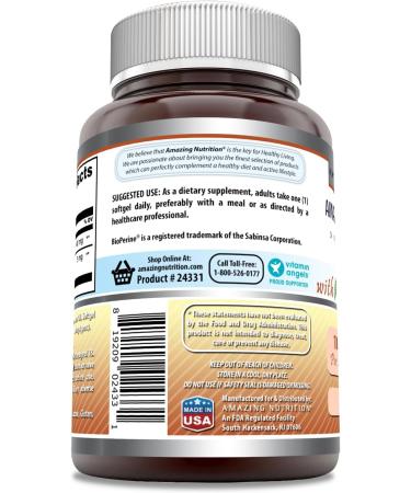 Amazing Formulas CoQ10 with Bioperine Supplement | 60 Softgels | 100 Mg Per Serving | Non-GMO| Gluten Free | Made in USA 100 Mg 60 Count (Pack of 1) - Buy Online on GoSupps.com