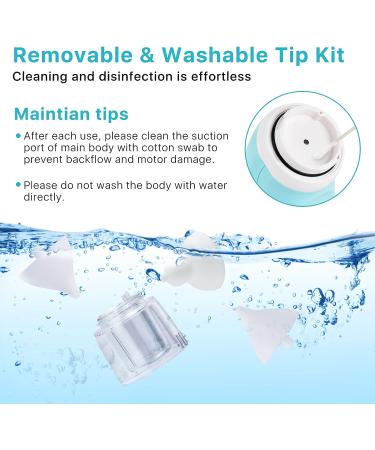 NZBOMU Baby Nasal Aspirator - Electric Nose Suction with 3 Silicone Tips | Rechargeable, 5 Levels of Suction, Music & Light - Buy Online on GoSupps.com