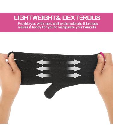 WLLHYF Heat-Resistant Gloves for Hair Styling | Professional 2-Part Gloves for Curls & Curling Wands | Optimal Heat Protection - Buy Online on GoSupps.com