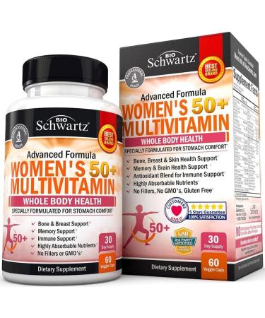 BioSchwartz Daily Multivitamin for Women 50 & Over (1 Month Supply) Plus Bone Strength Mineral Supplement with Calcium and Magnesium (1 Month Supply) - Buy Online on GoSupps.com
