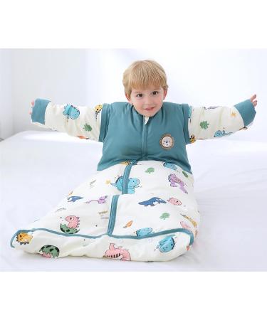 Chilsuessy Winter Baby Sleeping Bag 2.5 Tog | Dinosaur Park Design | 150cm/6-9 Years | Adjustable Length and Removable Sleeves | Kids Wearable Blanket for Boys and Girls, Toddler Sleeping Sack - Buy Online on GoSupps.com