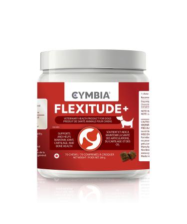 Cymbia FLEXITUDE+ Dog Hip and Joint Supplement Glucosamine for Dogs with MSM & Superfoods All-Natural Dog Supplement for Joint Pain Relief & Strengthen Bones Approx. 70 Days Supply Chicken Flavour
