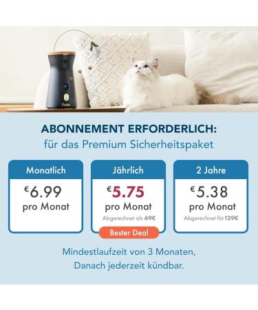 Furbo 360 Cat Camera | Premium Security Package | Intelligent Toy & Home Monitoring - Subscription Required - Buy Online on GoSupps.com